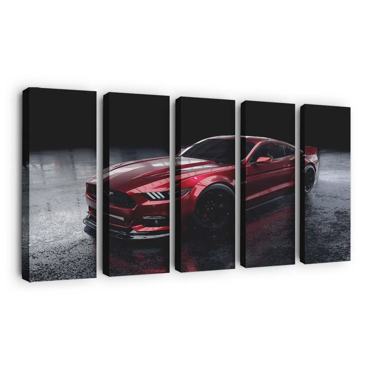 Klassischer Roter Ford – Oldtimer Leinwandbild