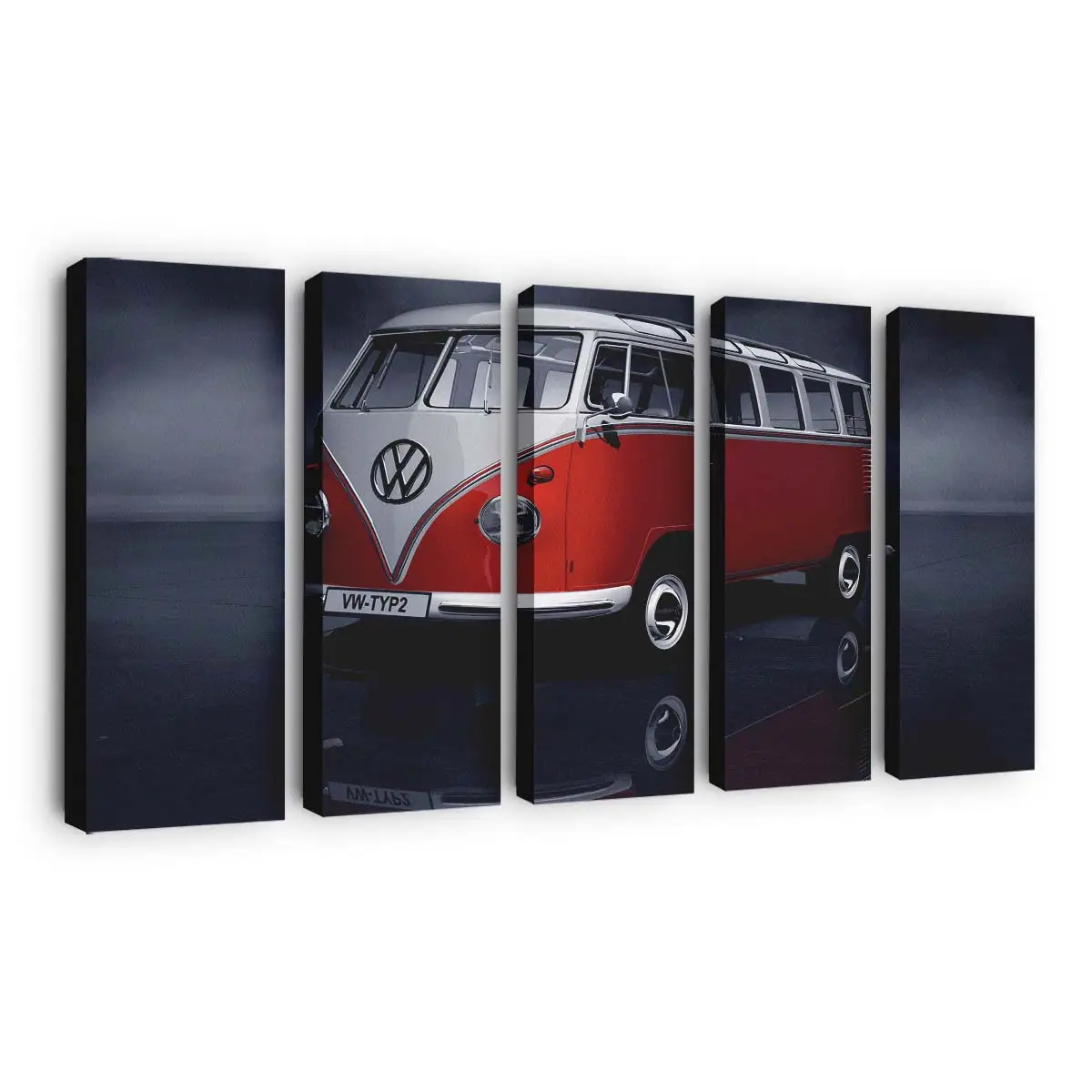 Klassischer VW Bulli Camper – Klassik Auto Wandbild
