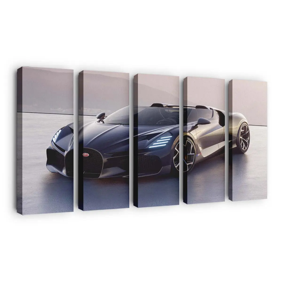 Schwarzer Bugatti W16 Mistral – Supercar Wandbild
