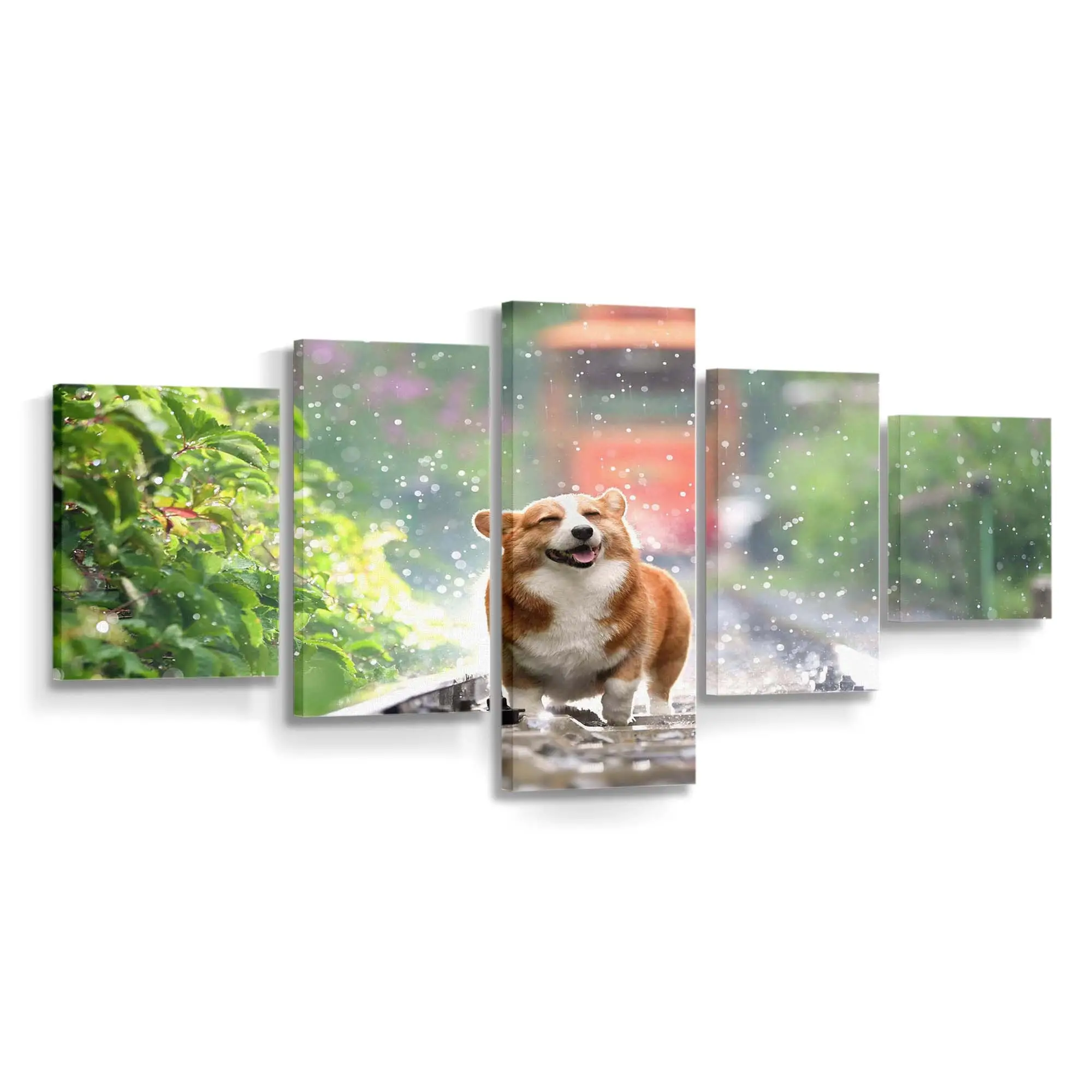 Lchelnder Corgi – Hunde Leinwandbild