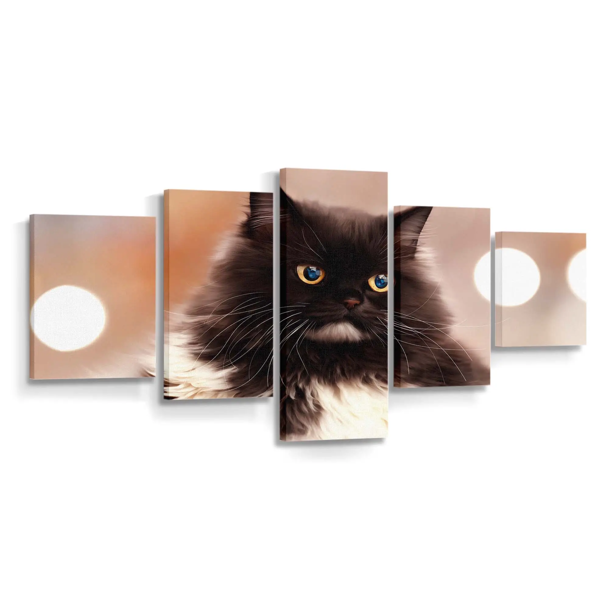 Sitzende Perserkatze – Katzenmotiv Leinwandbild