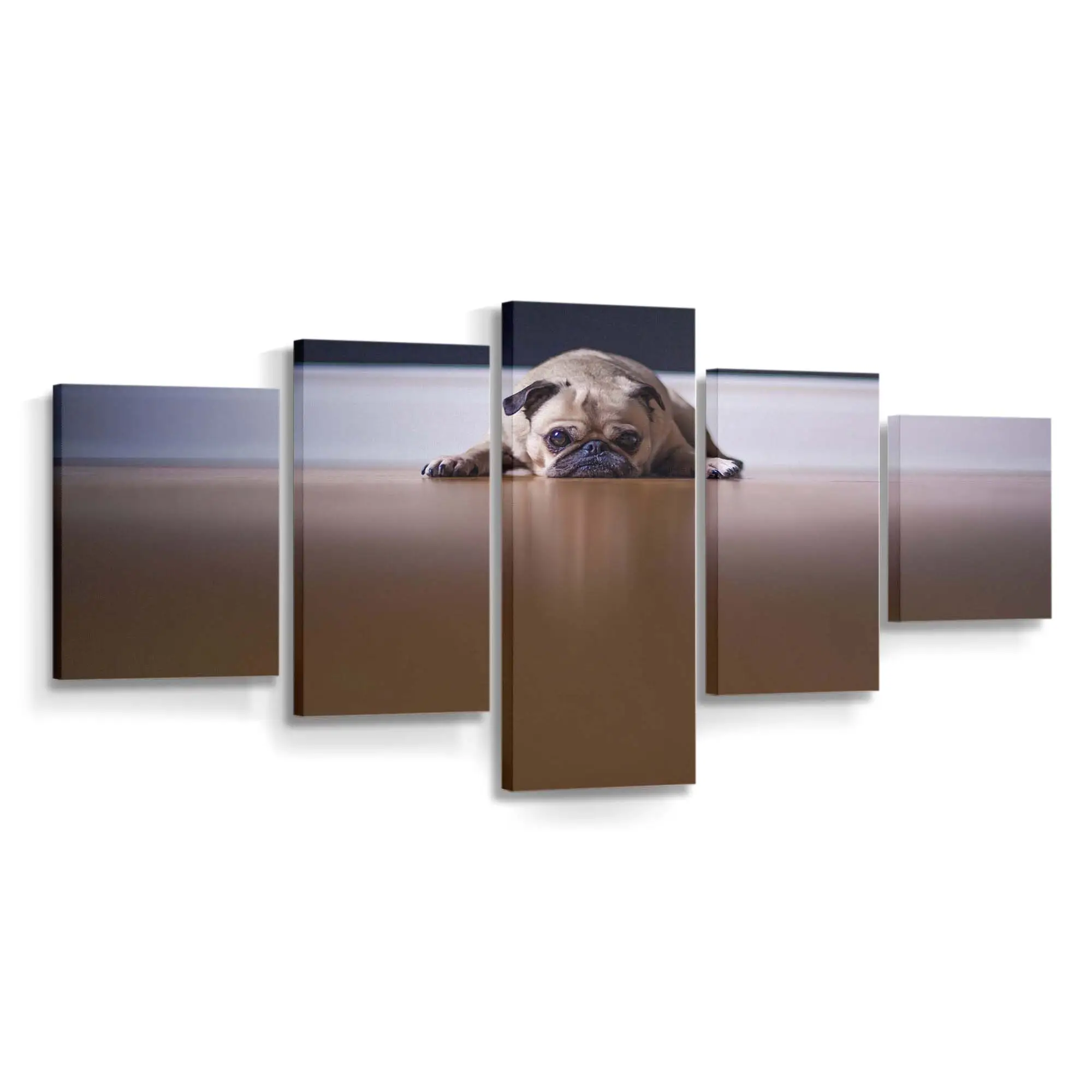 Trauriges Mops Gesicht – Hunde Leinwandbild