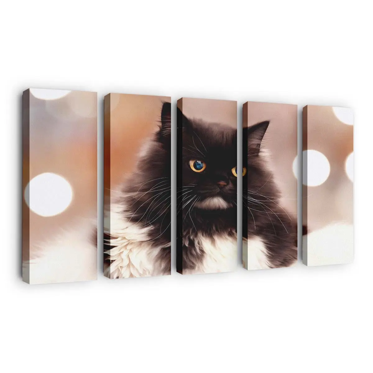 Sitzende Perserkatze – Katzenmotiv Leinwandbild