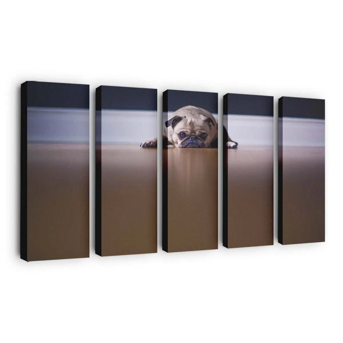 Trauriges Mops Gesicht – Hunde Leinwandbild