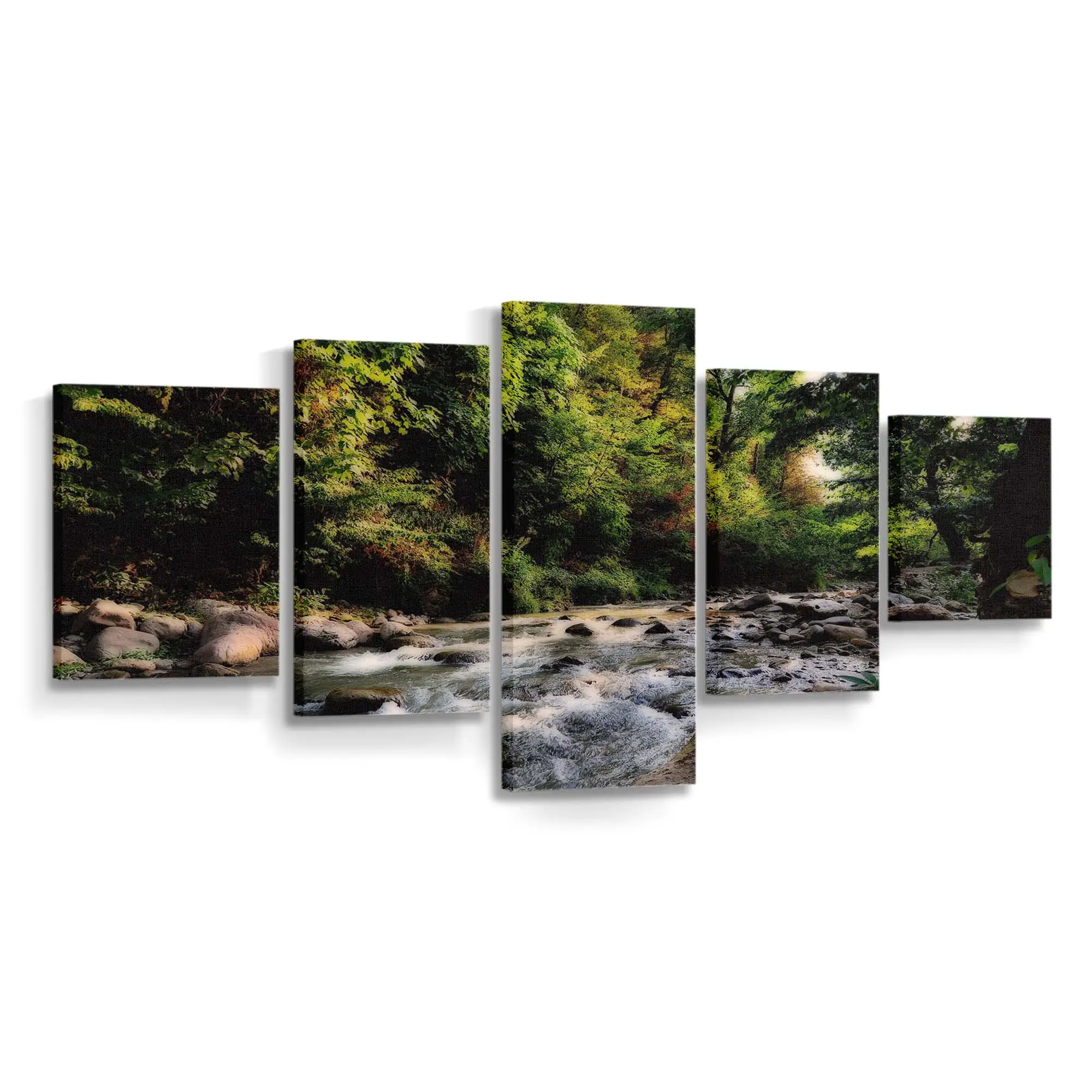 Malerische Flusslandschaft in Masal – Natur Wandbild