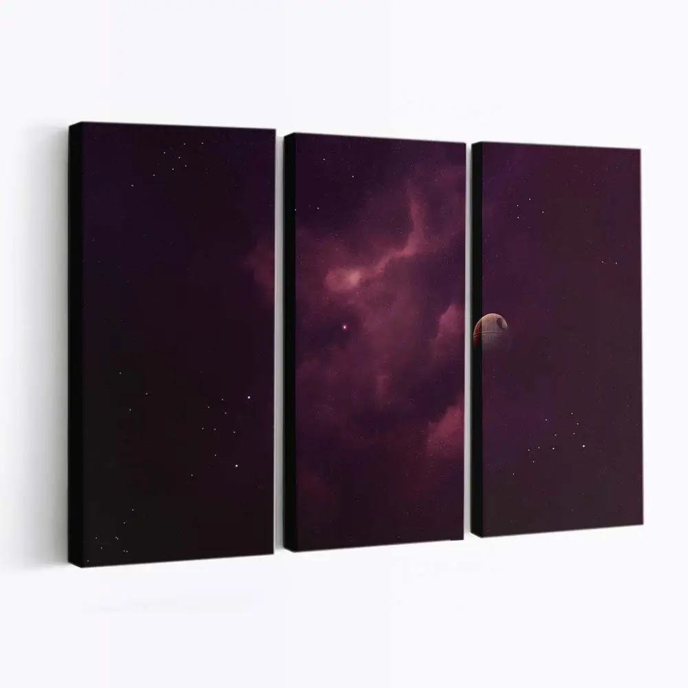 Einsamer Todesstern – Space Art Leinwandbild
