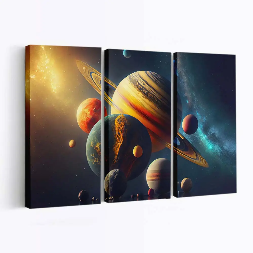 Exotische Planeten im Weltraum – Planeten Leinwandbild