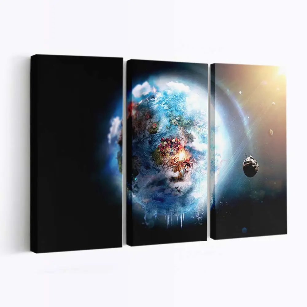 Futuristische Weltraumansicht – Weltraum Leinwandbild