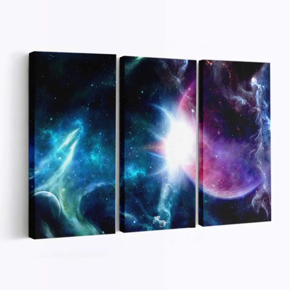 Space-fantasy Landschaft – Space Art Leinwandbild