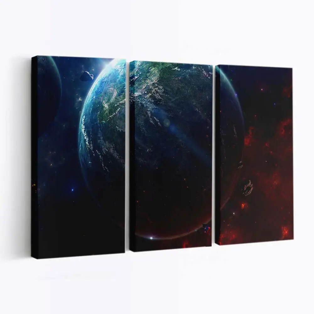Stilisierte Erde aus dem Weltraum – Weltraum Wandbild