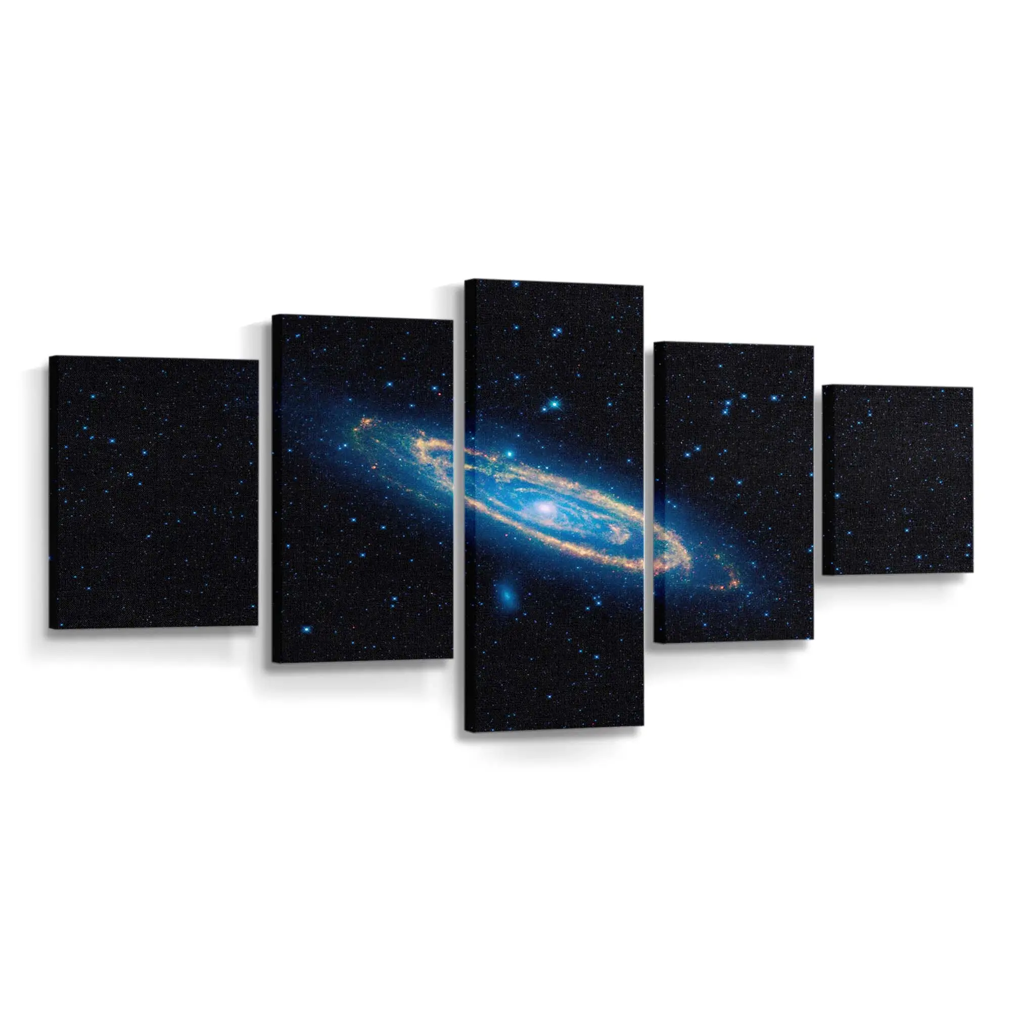 Blaue Spiralgalaxie im Kosmos – Galaxie Leinwandbild