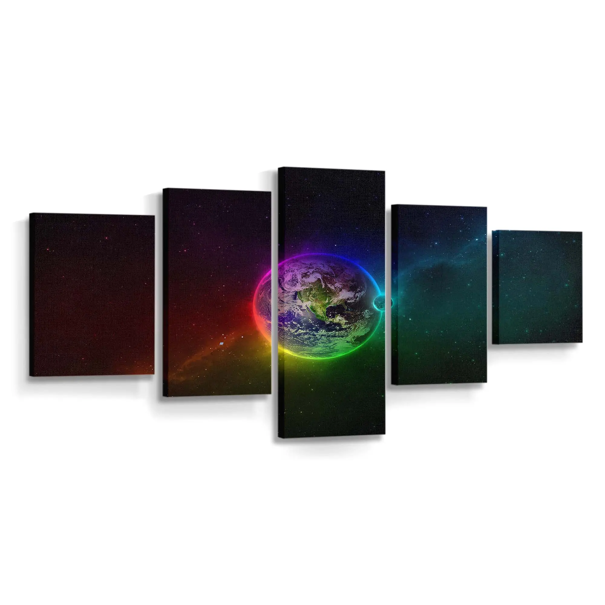 Bunte Erde aus dem Weltraum – Weltraum Wandbild