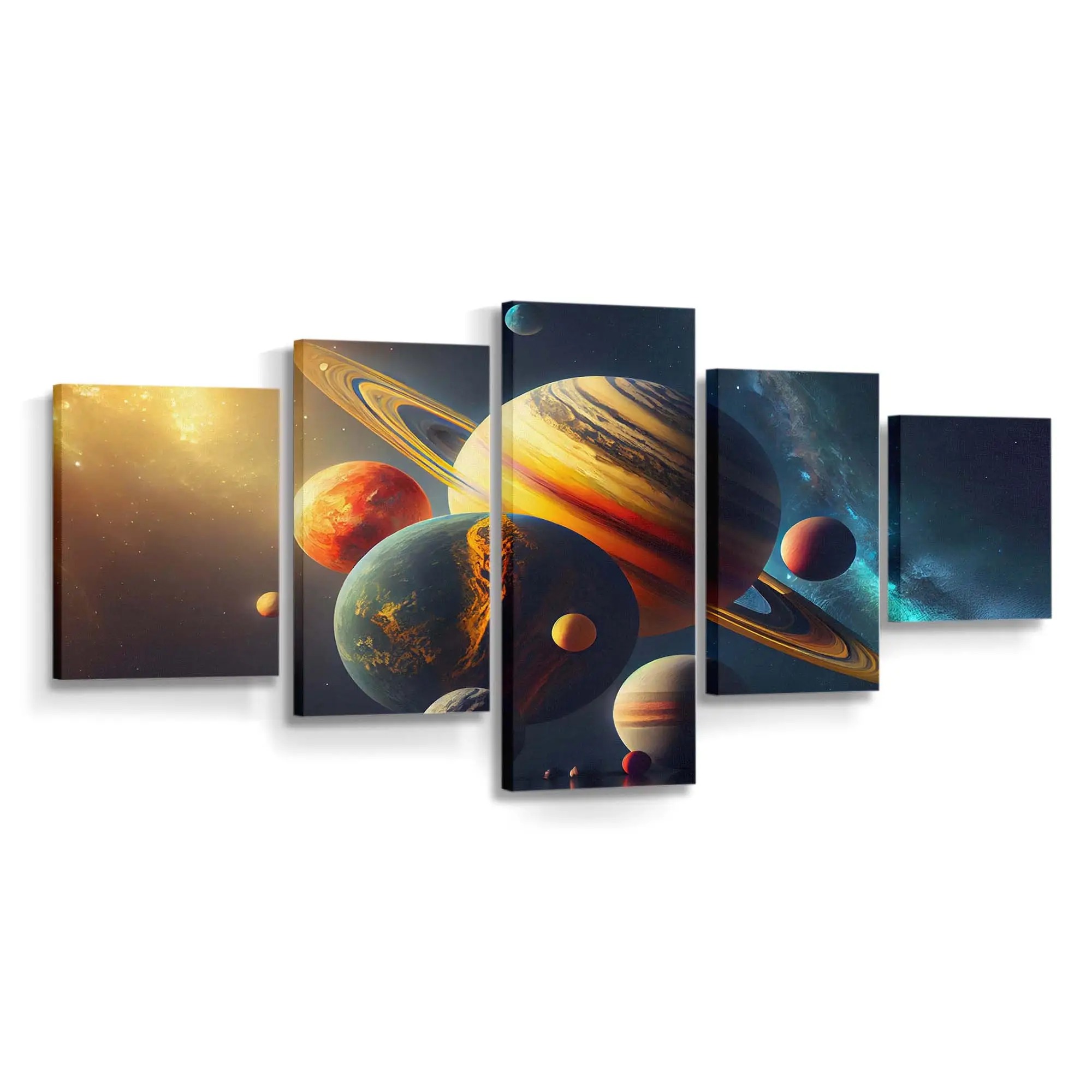 Exotische Planeten im Weltraum – Planeten Leinwandbild