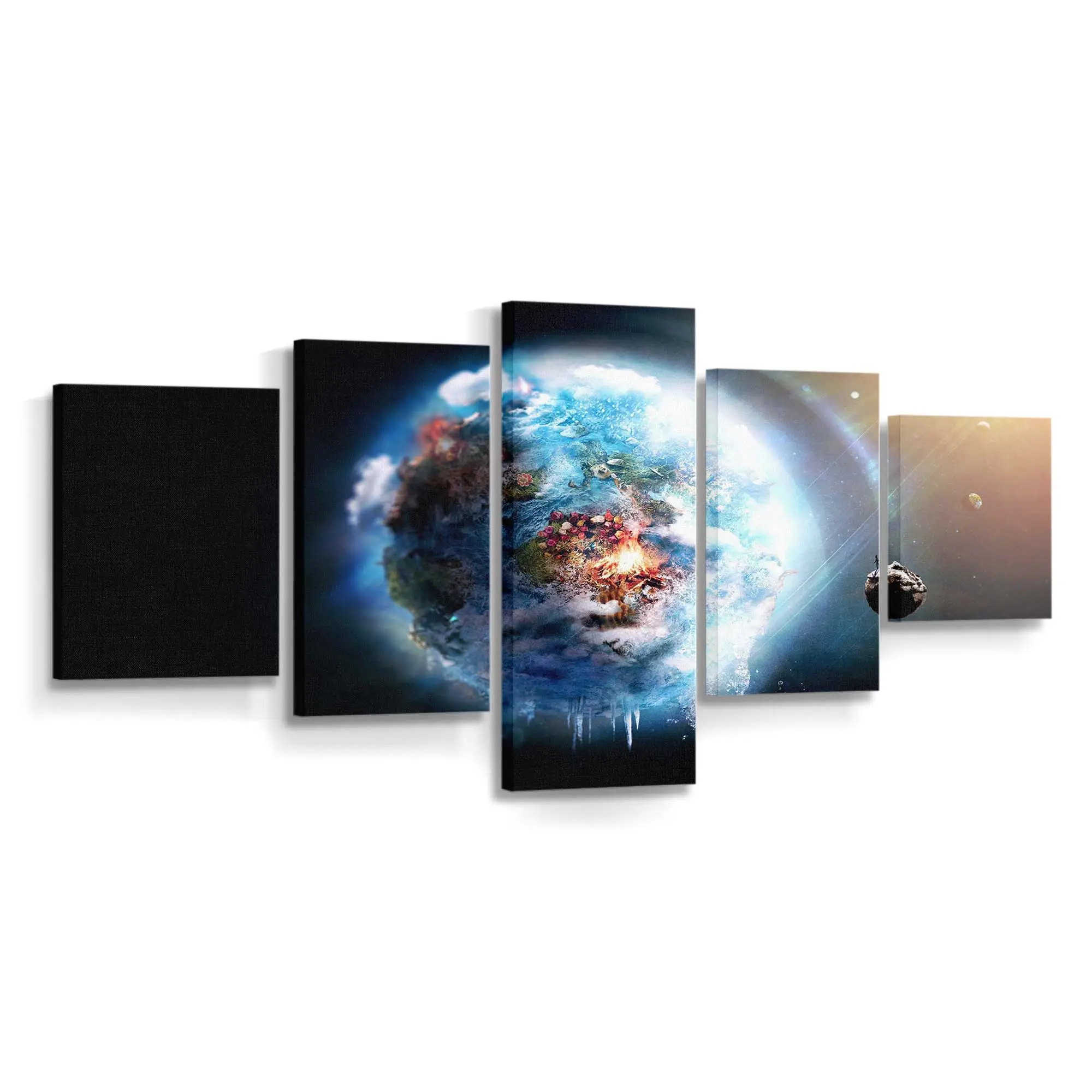 Futuristische Weltraumansicht – Weltraum Leinwandbild