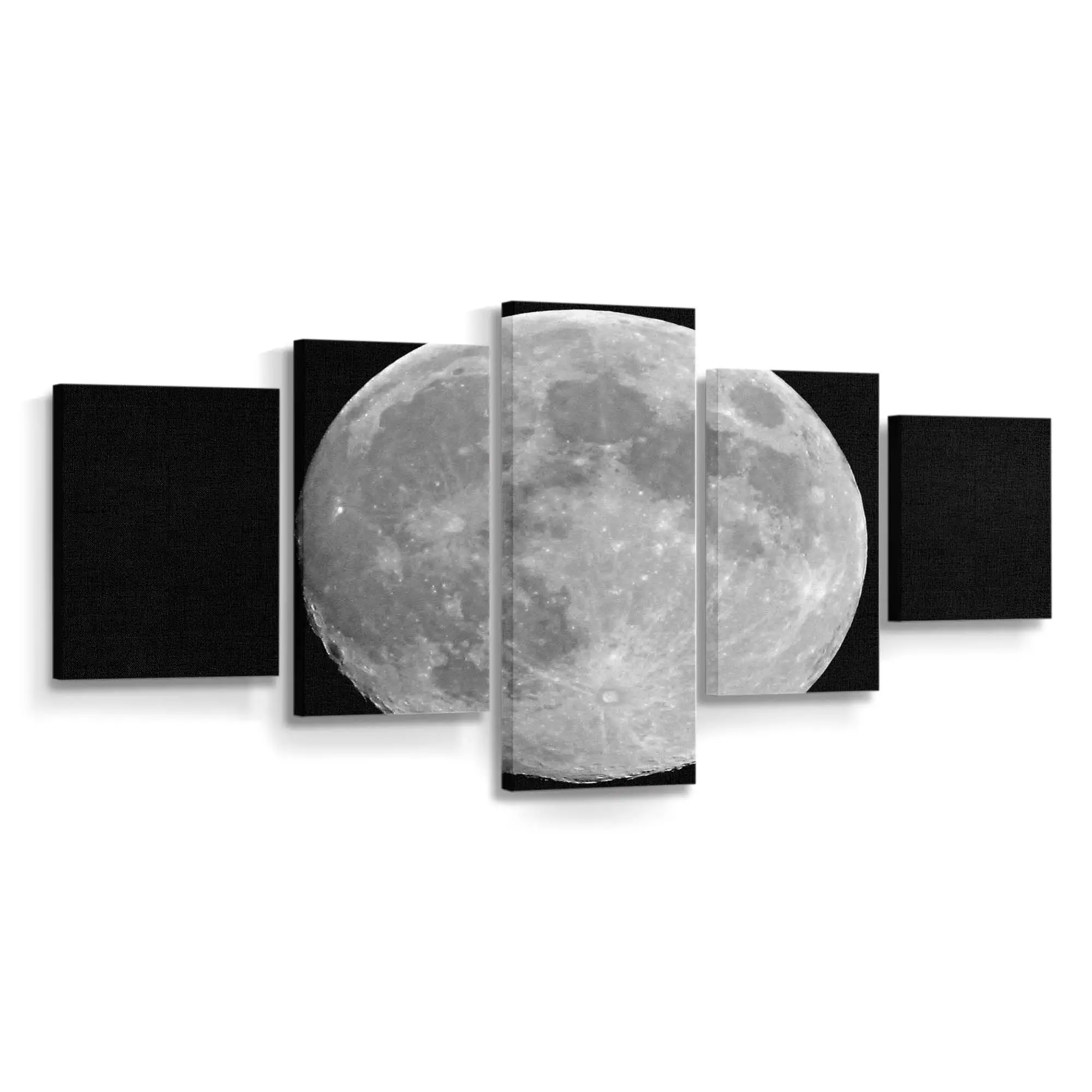 Großer heller Mond am Nachthimmel – Mond Leinwandbild