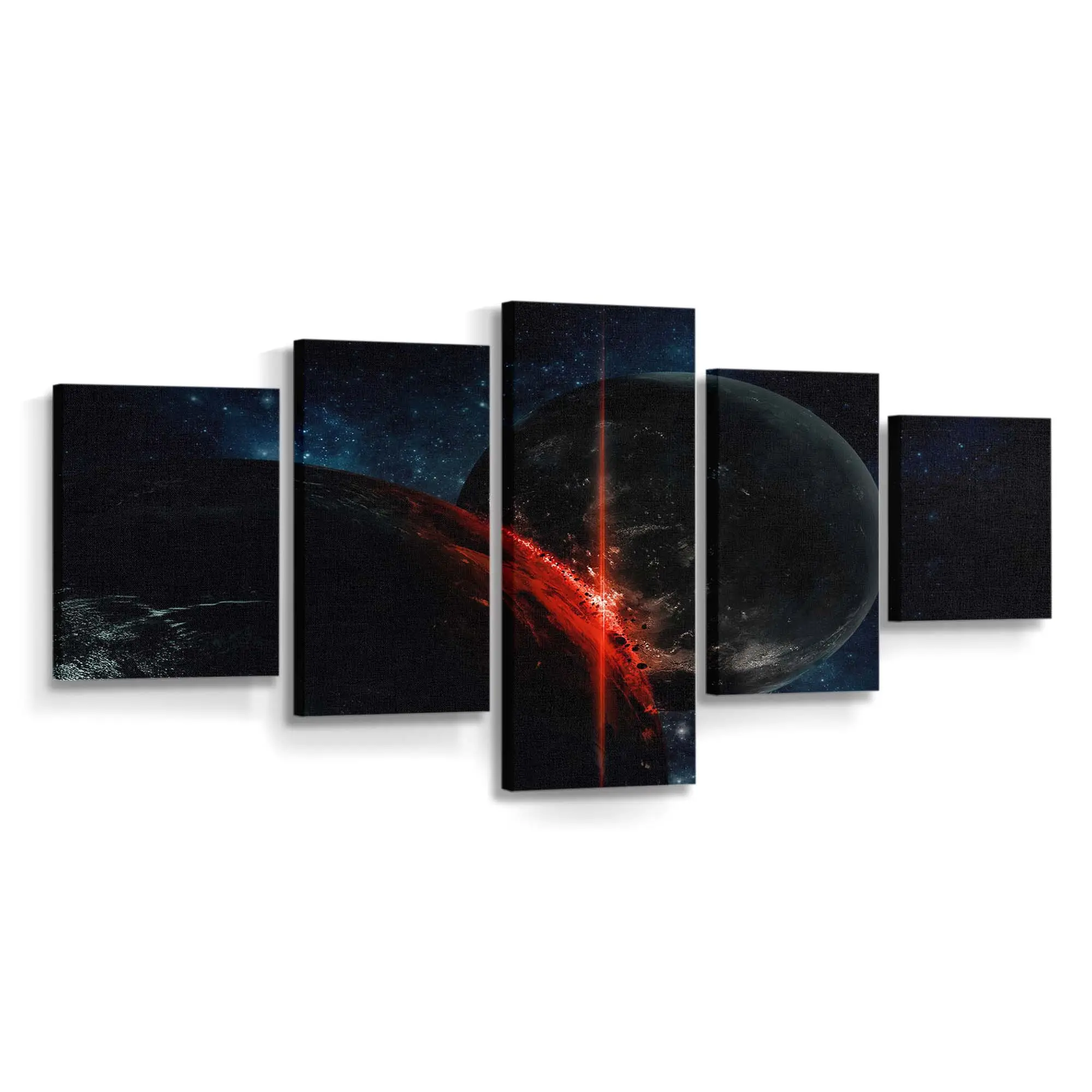 Planetenkollision im Weltraum – Weltraum Wandbild