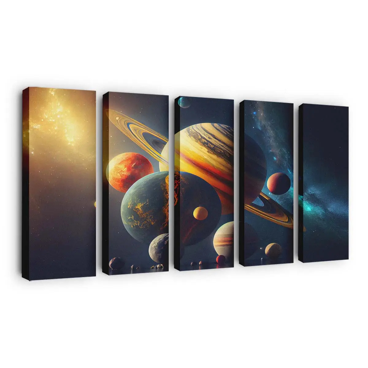 Exotische Planeten im Weltraum – Planeten Leinwandbild