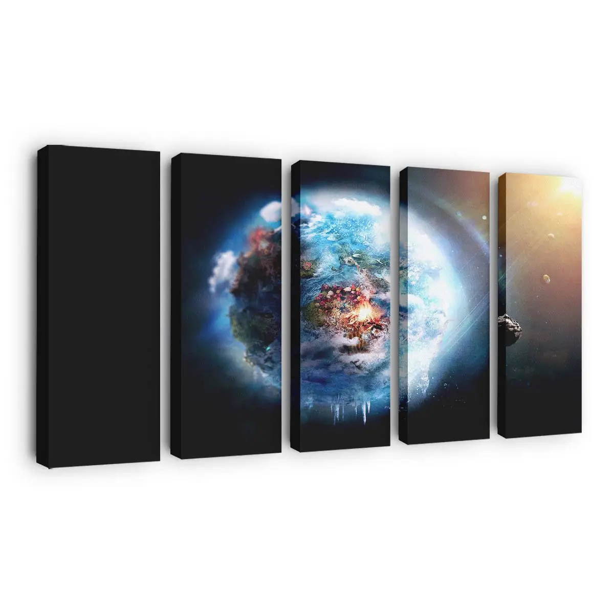 Futuristische Weltraumansicht – Weltraum Leinwandbild