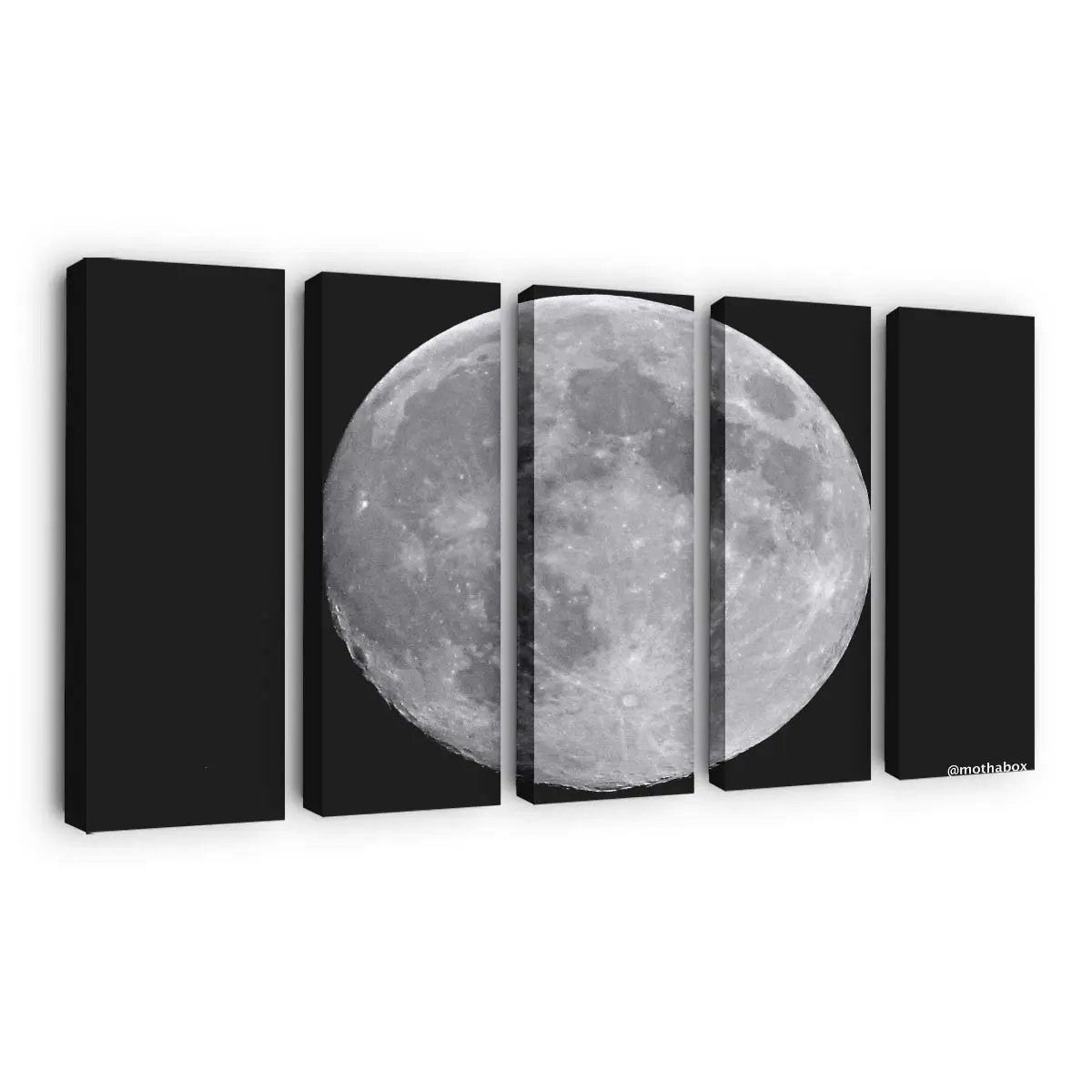 Großer heller Mond am Nachthimmel – Mond Leinwandbild