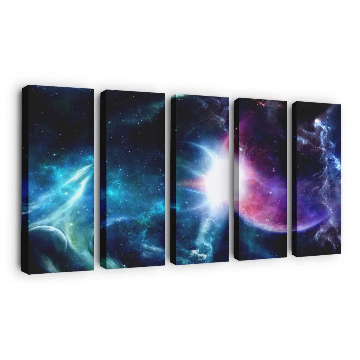 Space-fantasy Landschaft – Space Art Leinwandbild