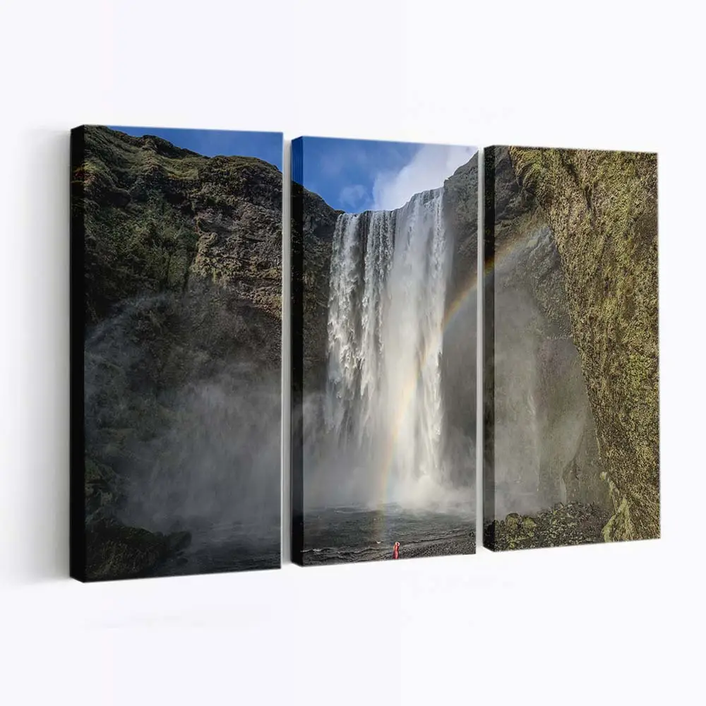 Bekannter Wasserfall in Island – Wasserfall Leinwandbild