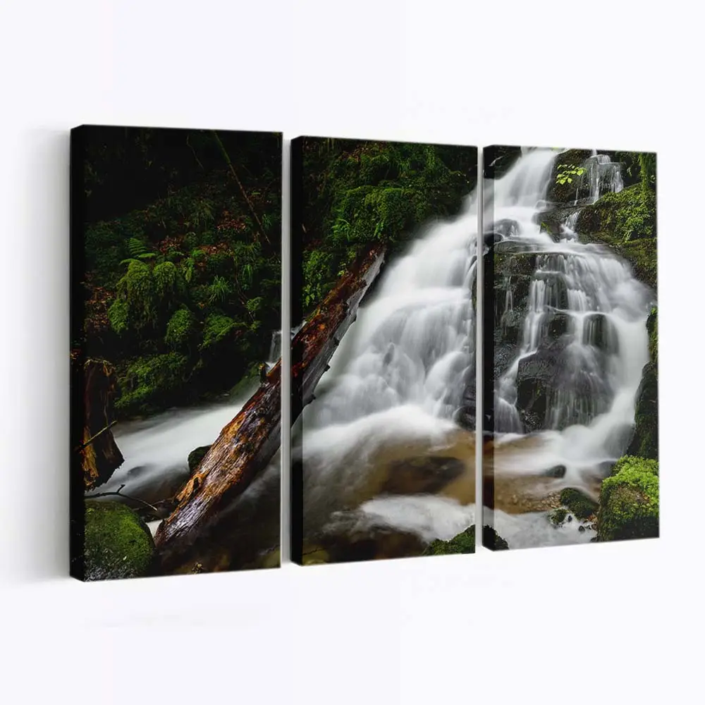 Landschaft mit ÜbergWasserfall – Landschaft Wandbild