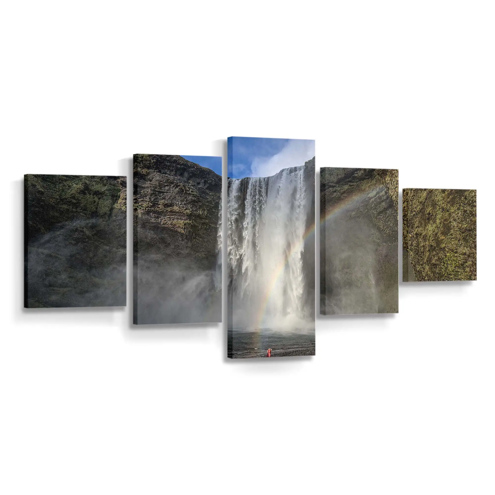 Bekannter Wasserfall in Island – Wasserfall Leinwandbild