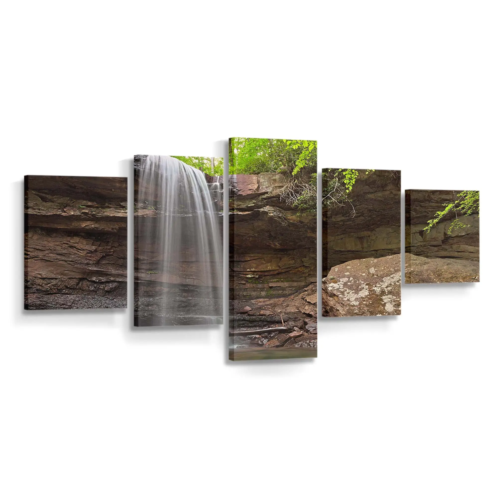 Cucumber Falls in Felsiger Schlucht – Bergwasserfall Leinwandbild