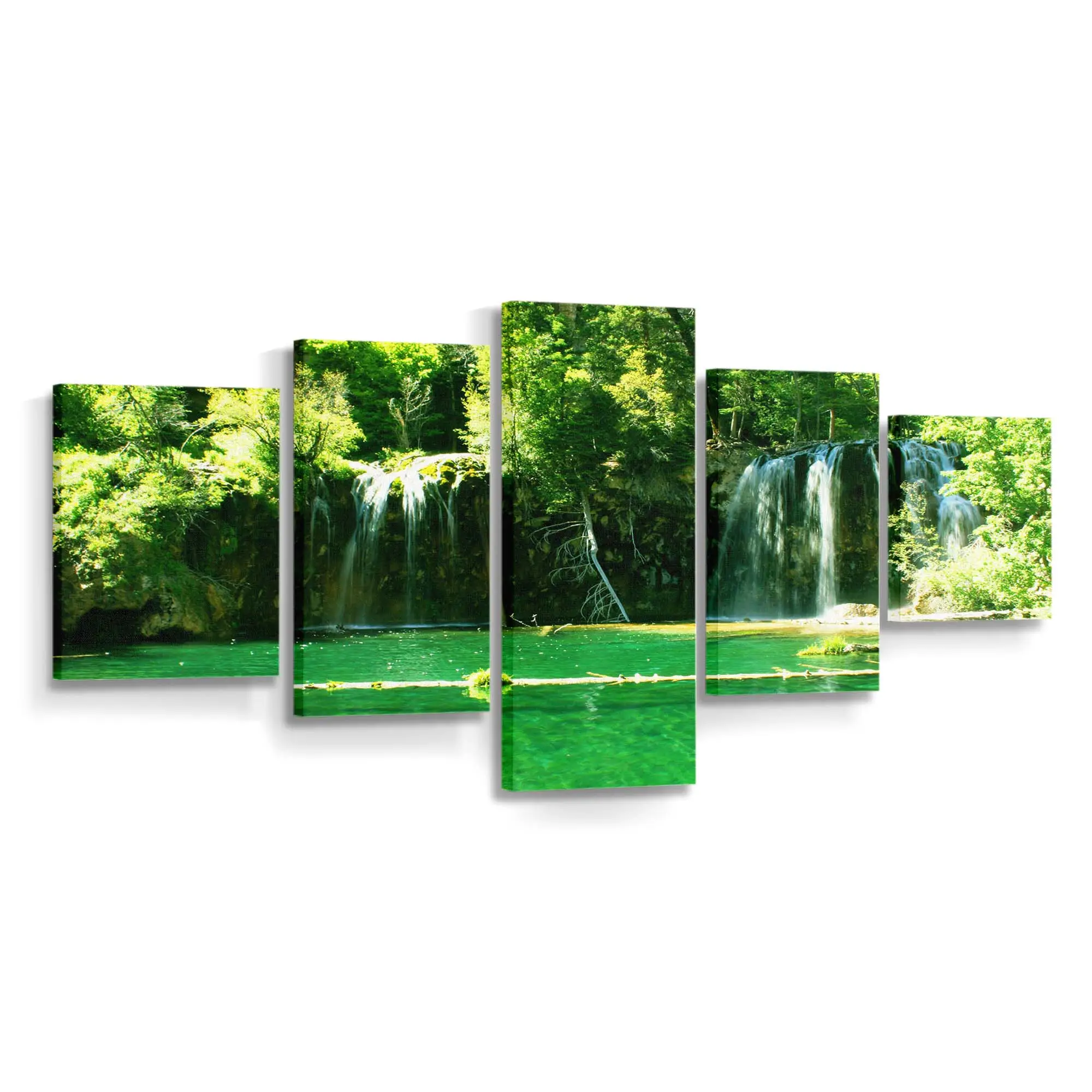 Kaskadenförmiger Wasserfall – Wasserfall Leinwandbild