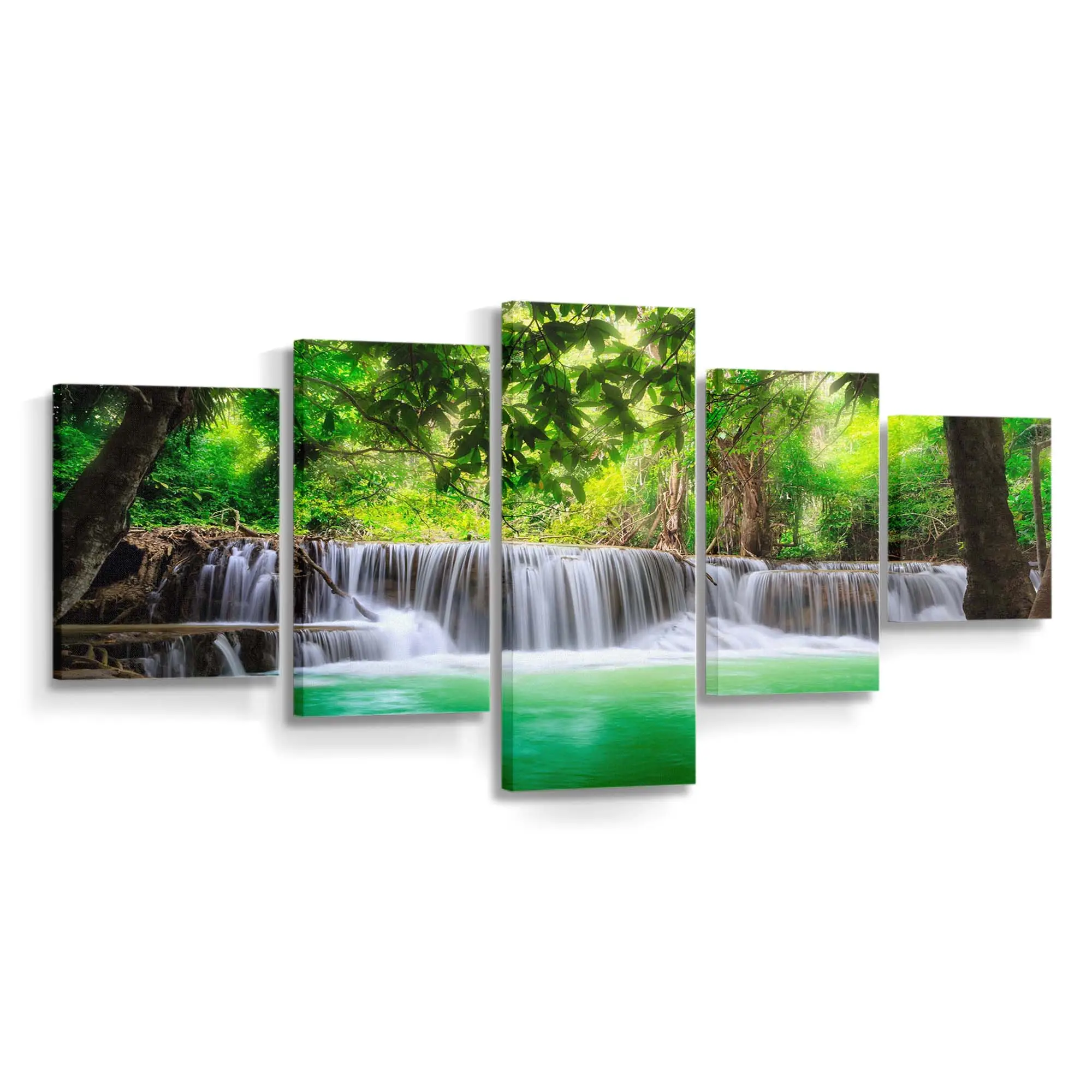 Tropische Wasserfall-Landschaft – Wasserfall Leinwandbild