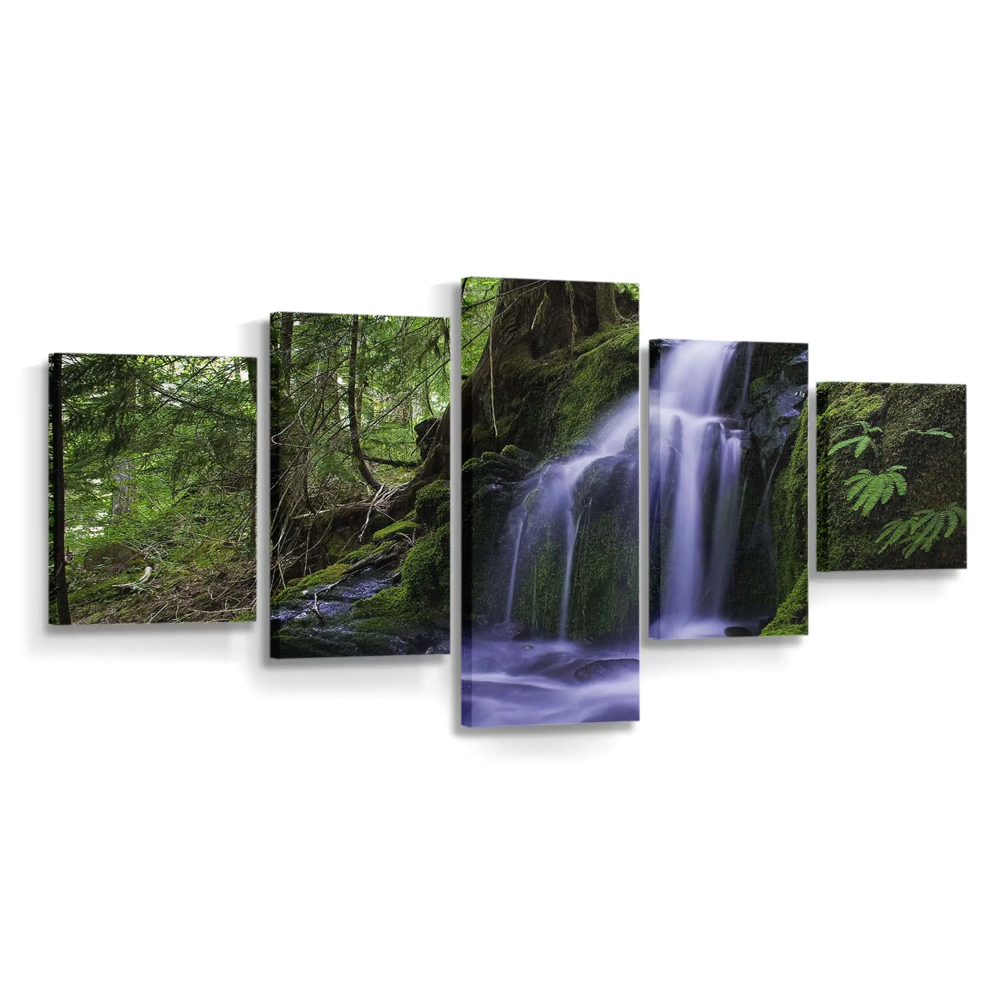 WaldWasserfall – Natur Wandbild