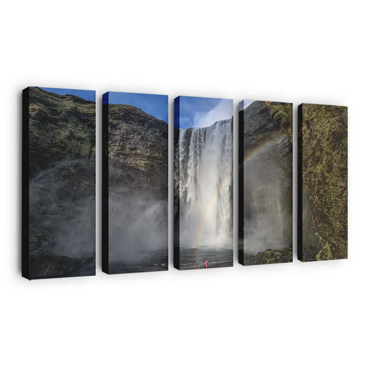 Bekannter Wasserfall in Island – Wasserfall Leinwandbild