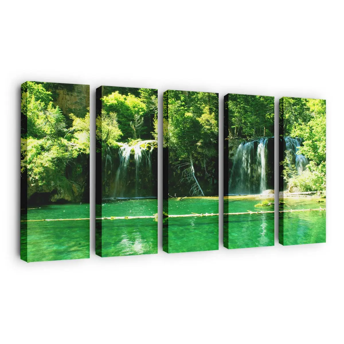 Kaskadenförmiger Wasserfall – Wasserfall Leinwandbild