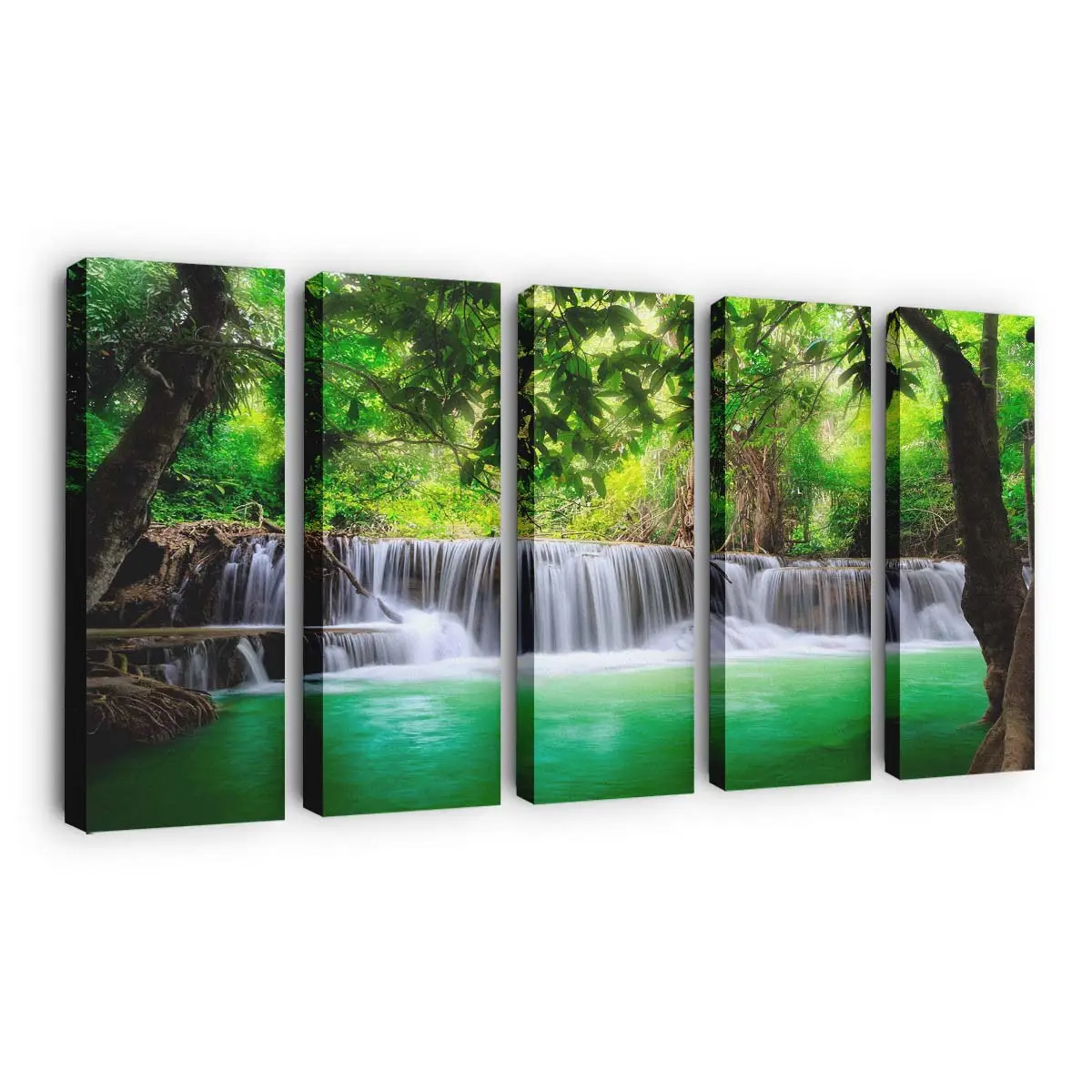 Tropische Wasserfall-Landschaft – Wasserfall Leinwandbild