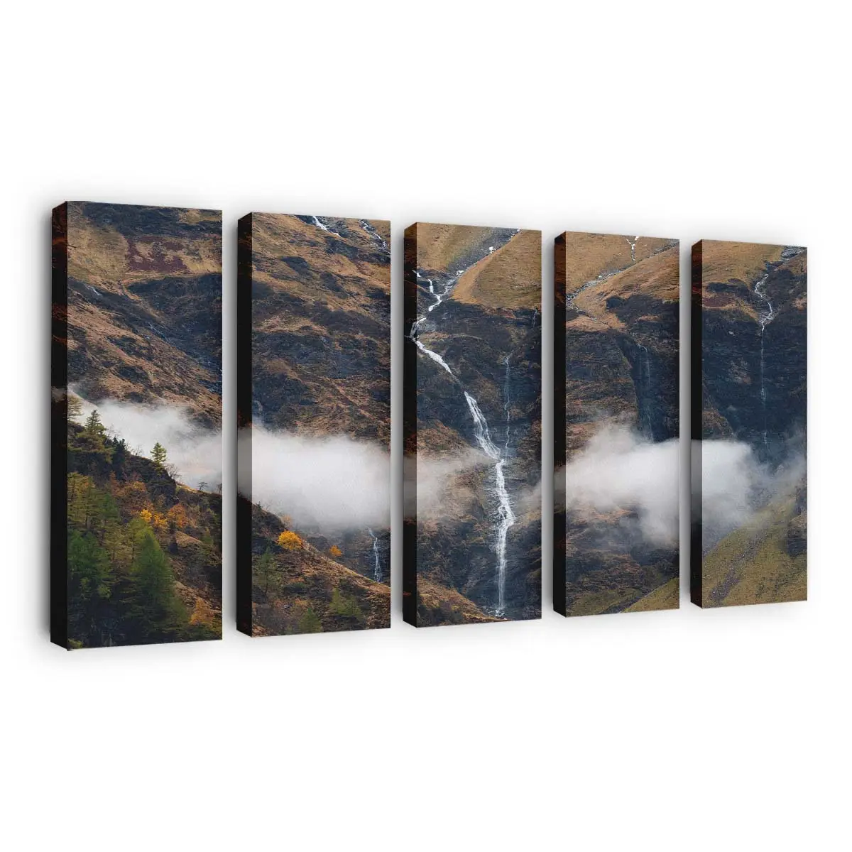 Wasserfall in den österreichischen Alpen – Bergwasserfall Leinwandbild