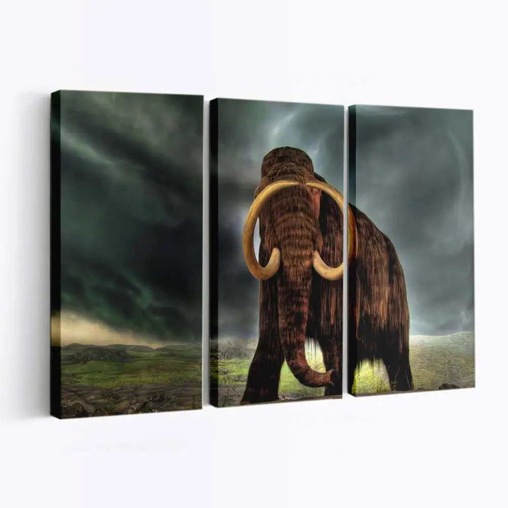 Prähistorisches Mammut Illustration – Mammut Leinwandbild