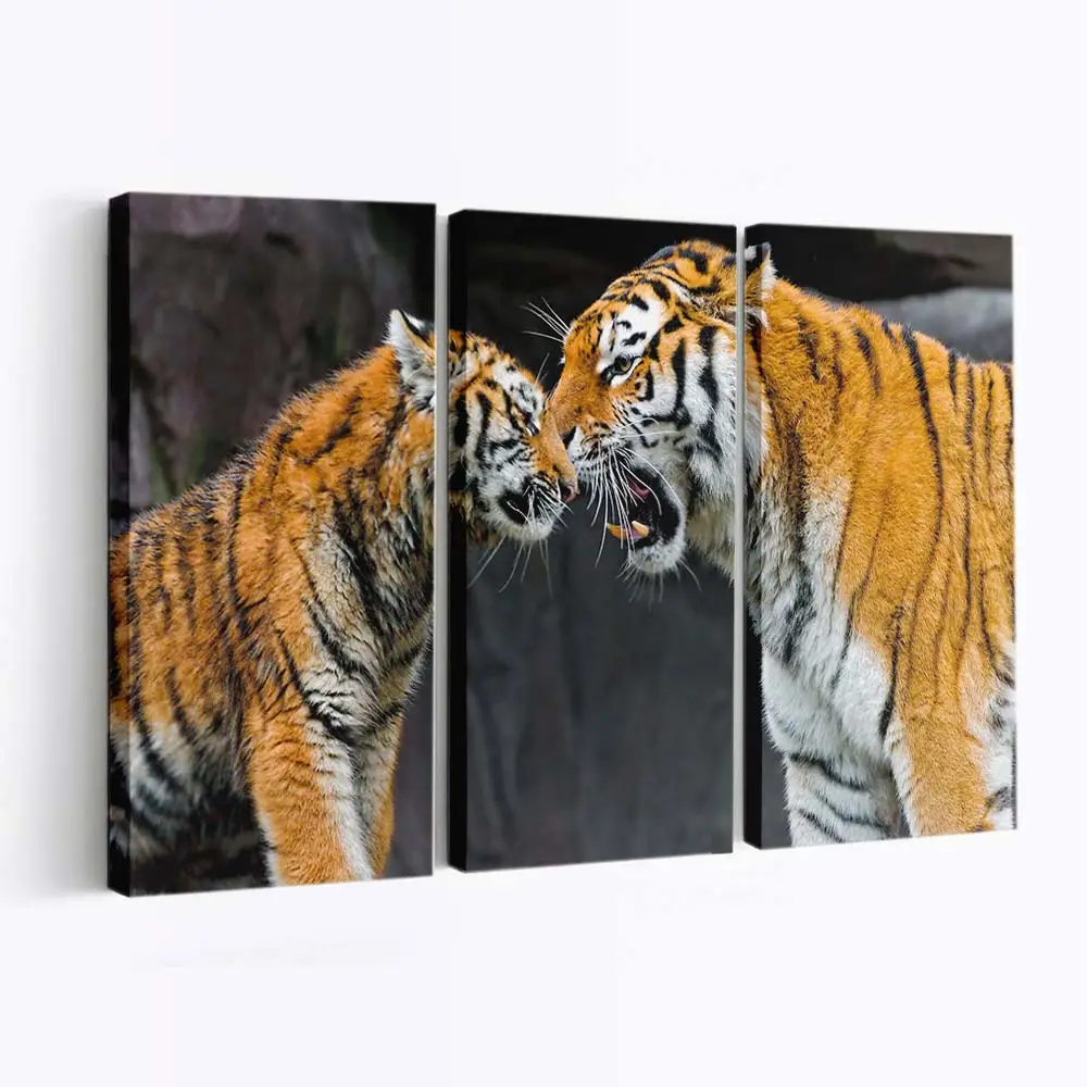 Tiermutter und Sohn ruhen – Wildtier Leinwandbild
