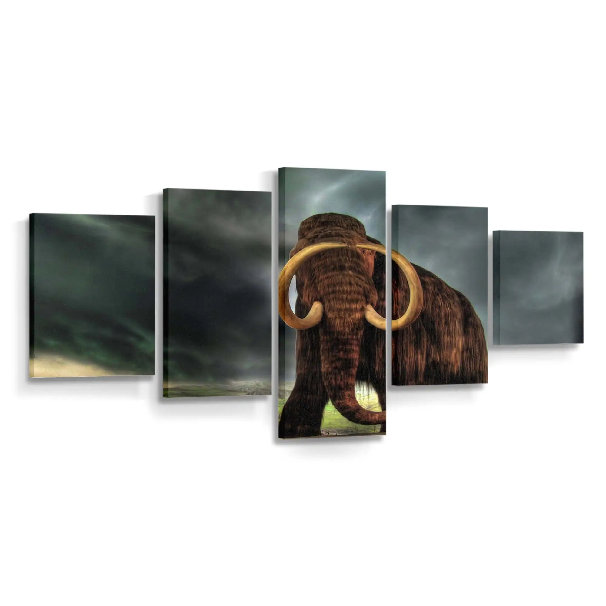 Prähistorisches Mammut Illustration – Mammut Leinwandbild